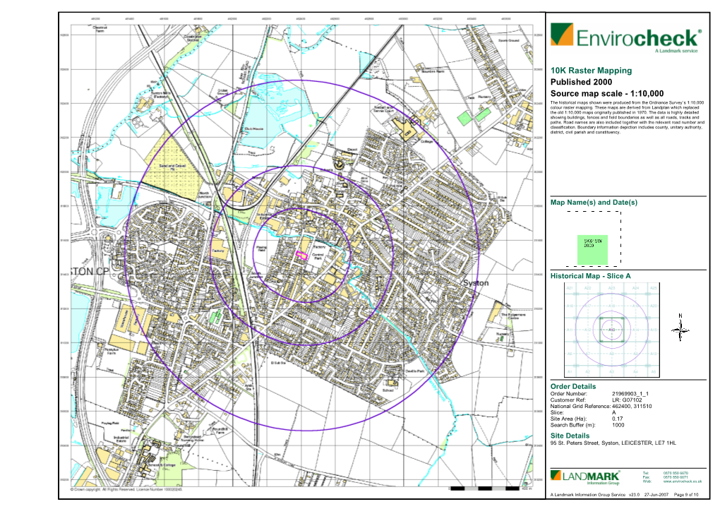 10K Raster Mapping Published 2000 Source Map Scale - 1:10,000 the Historical Maps Shown Were Produced from the Ordnance Survey`S 1:10,000 Colour Raster Mapping