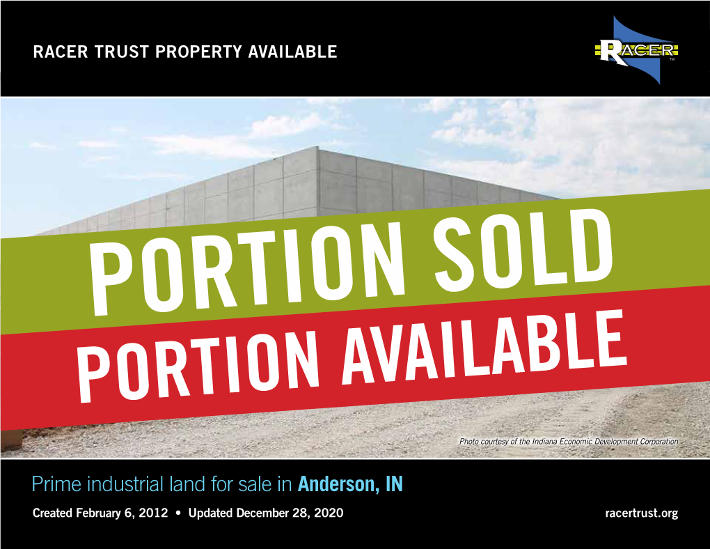 Prime Industrial Land for Sale in Anderson, IN