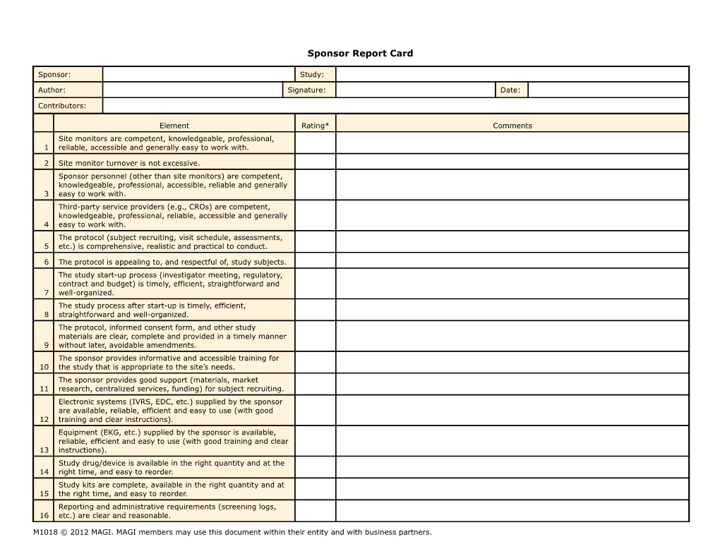 Lessons Learned Report