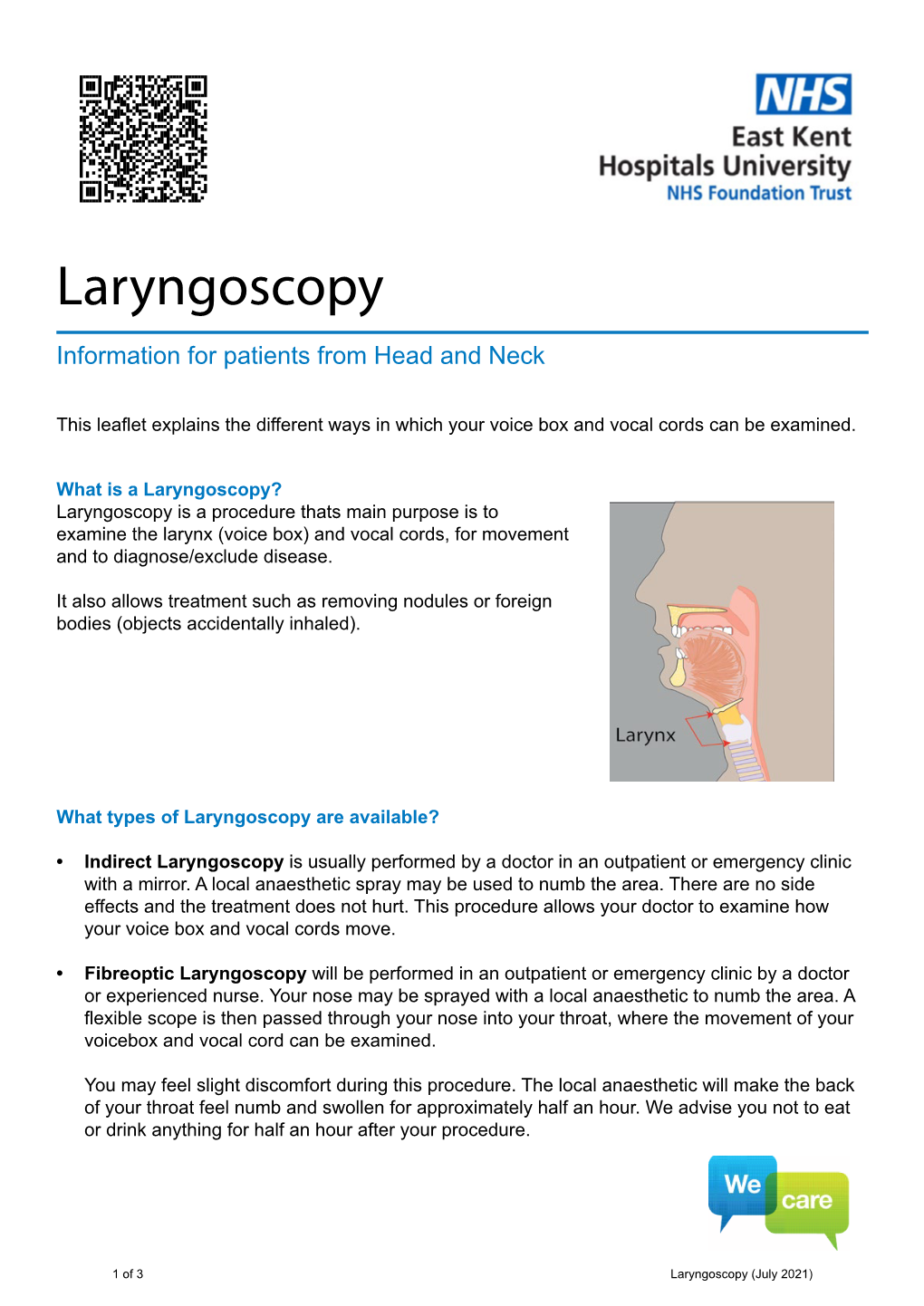 Laryngoscopy