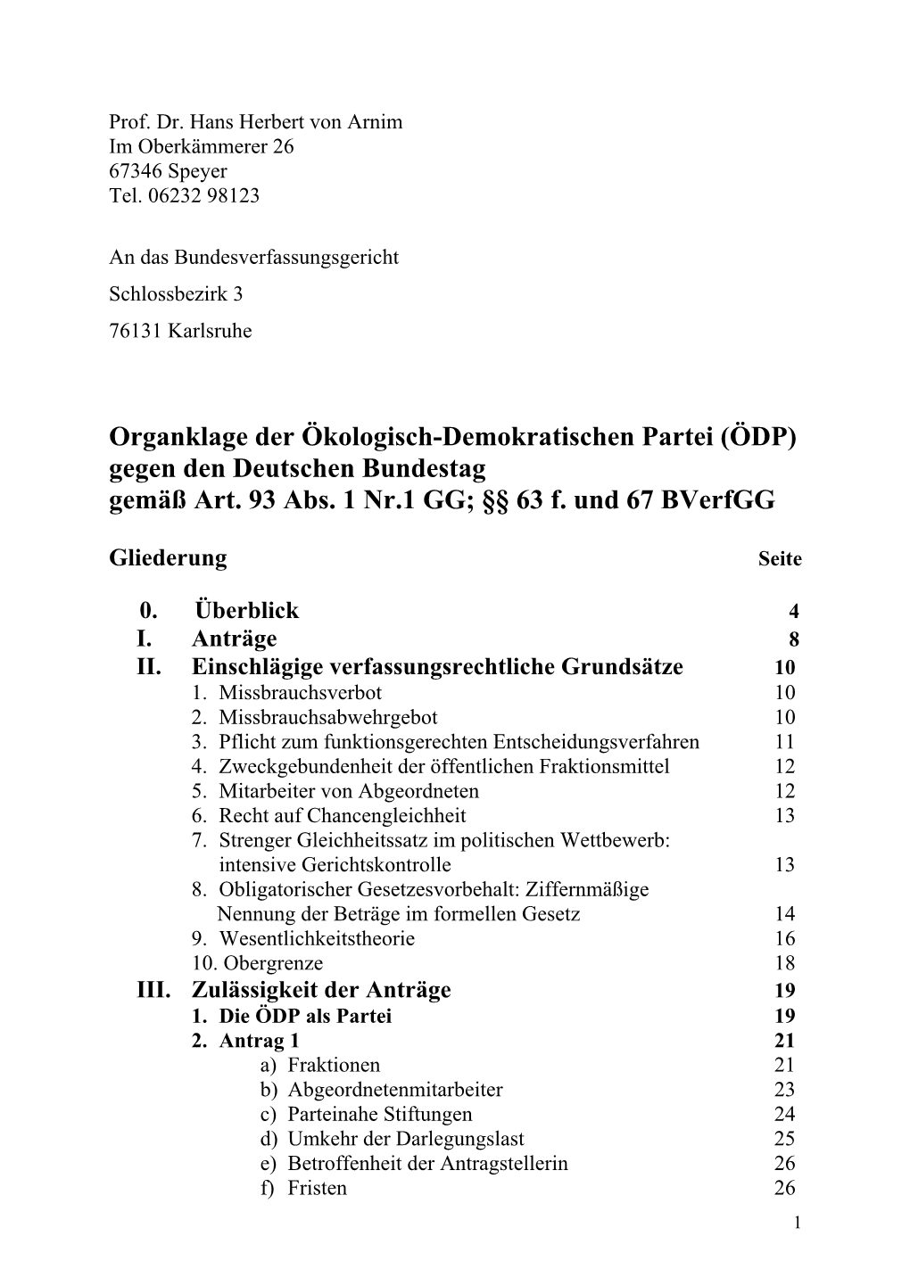 1. Klageschrift Vom 11.6.2012