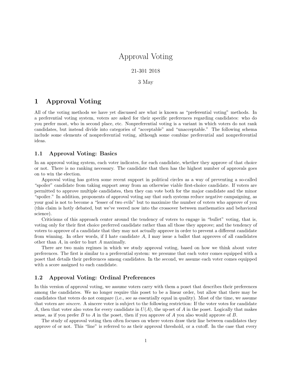 Approval Voting