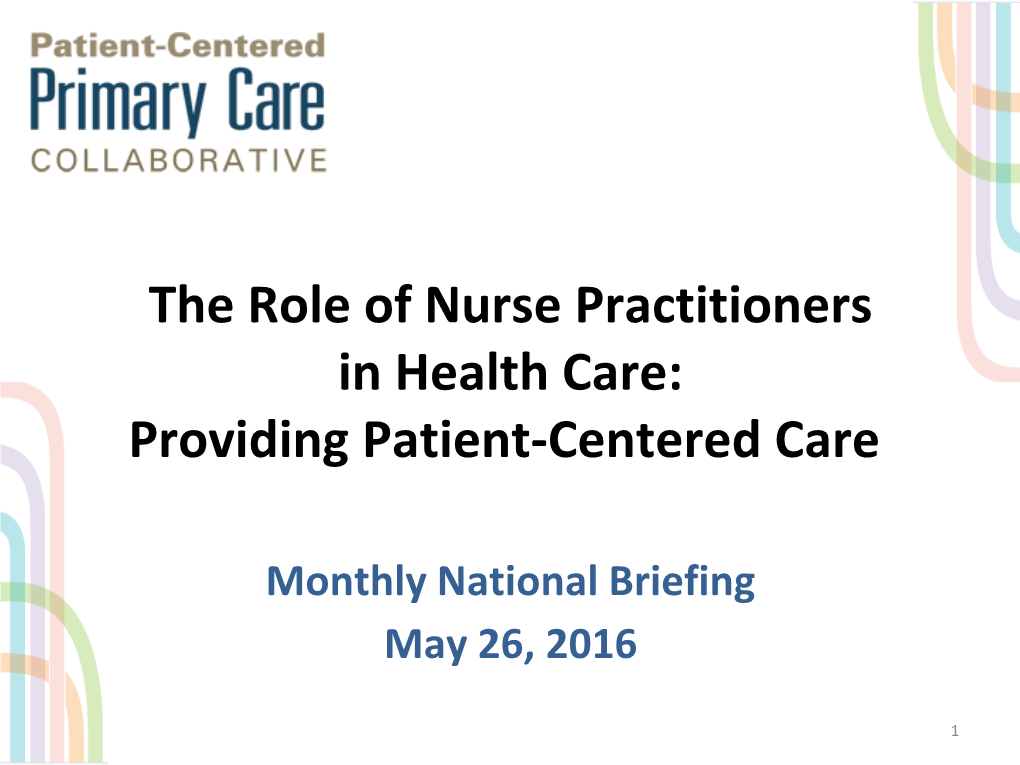 The Role of Nurse Practitioners: Providing Patient-Centered Care