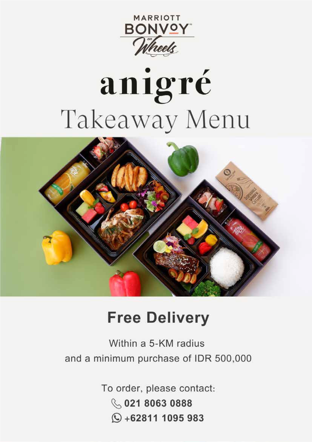 Sheraton Grand Jakarta Takeaway Menu