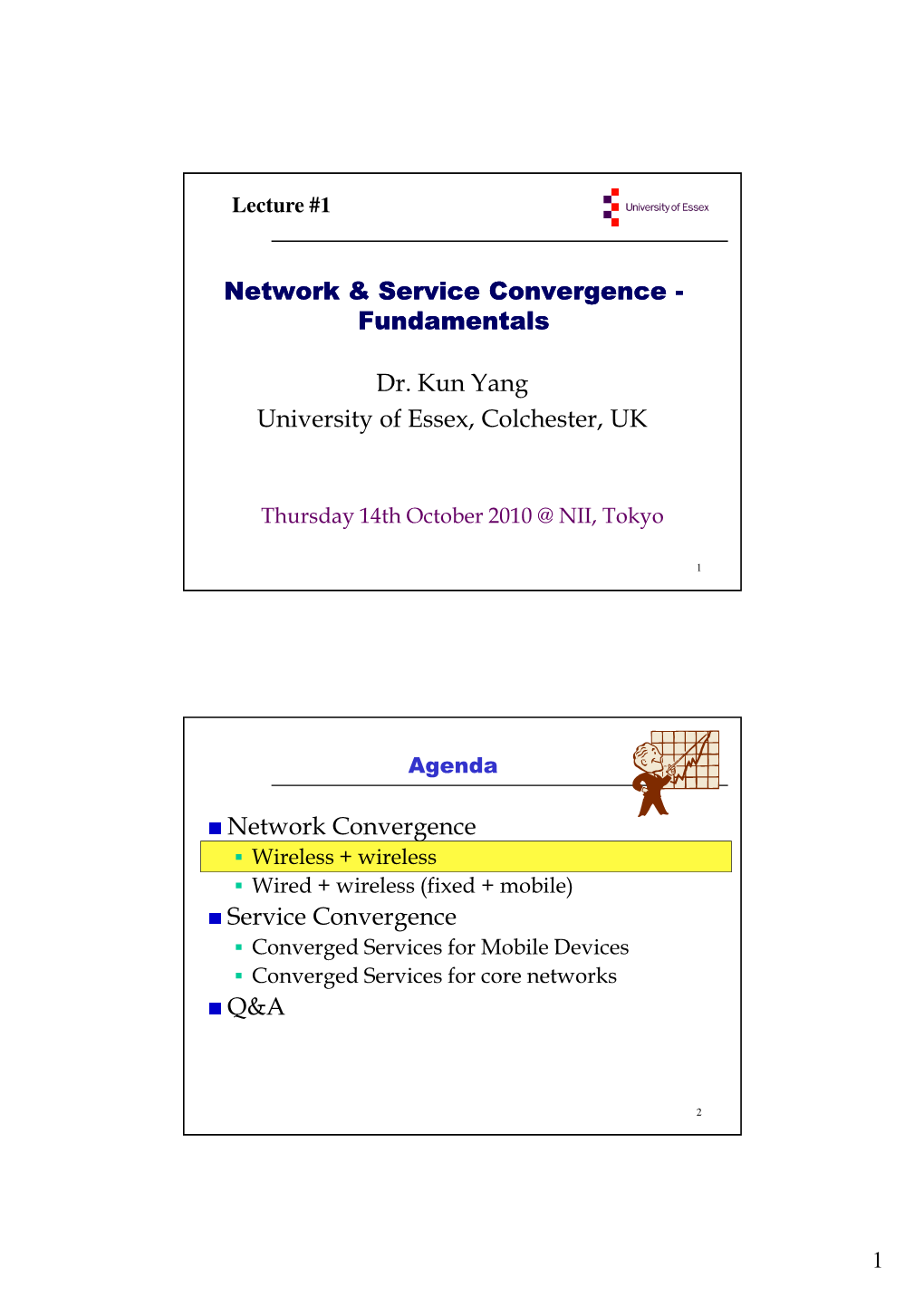 Fundamentals Dr. Kun Yang University of Essex, Colchester