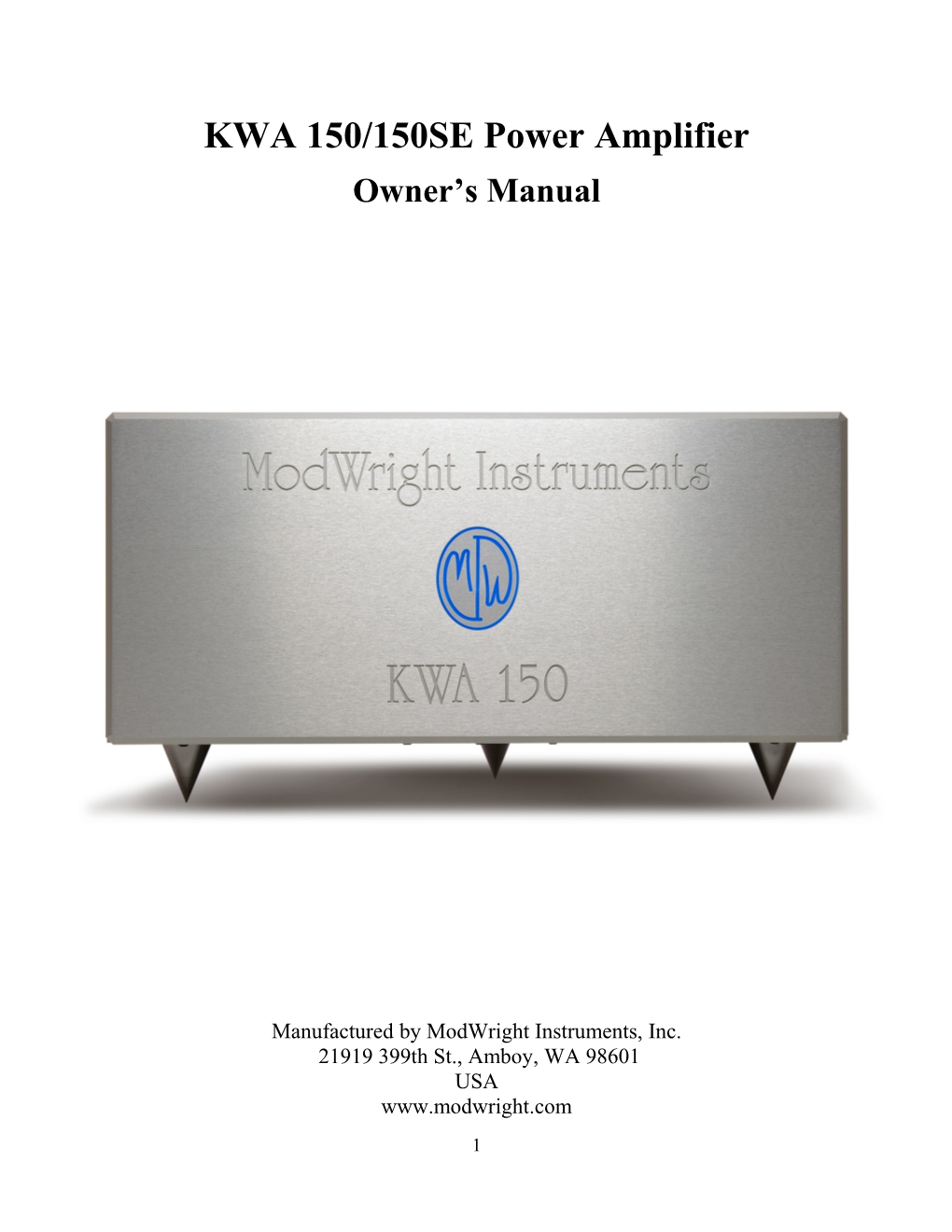 KWA 150 Power Amplifier