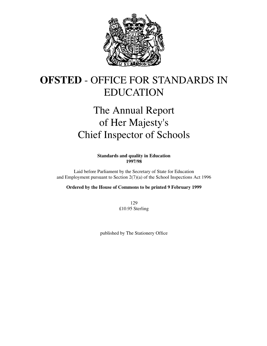 Ofsted - Office for Standards in Education