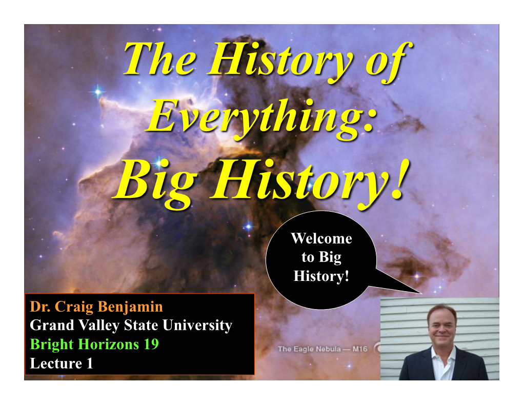 Big History I Intro