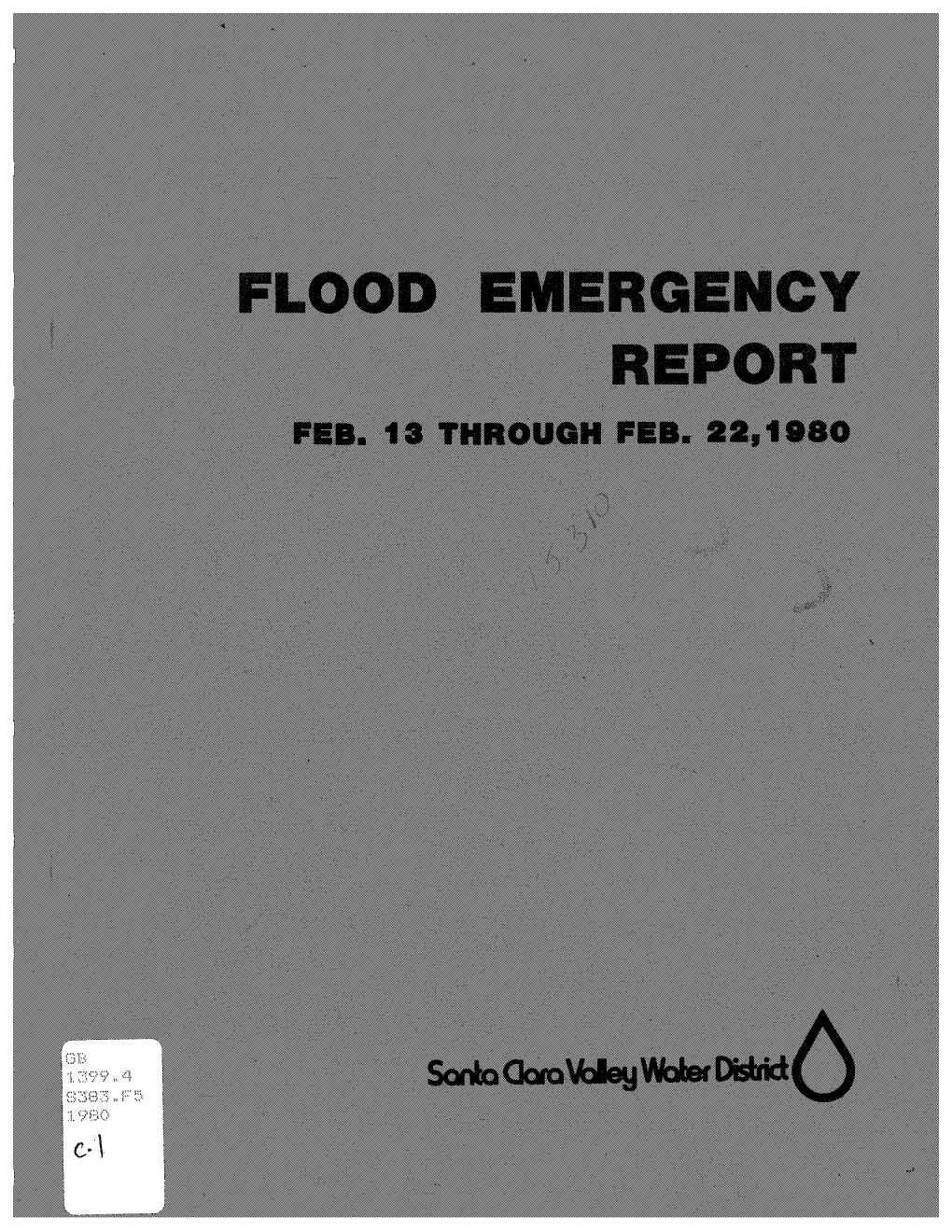 1980 Flood Report