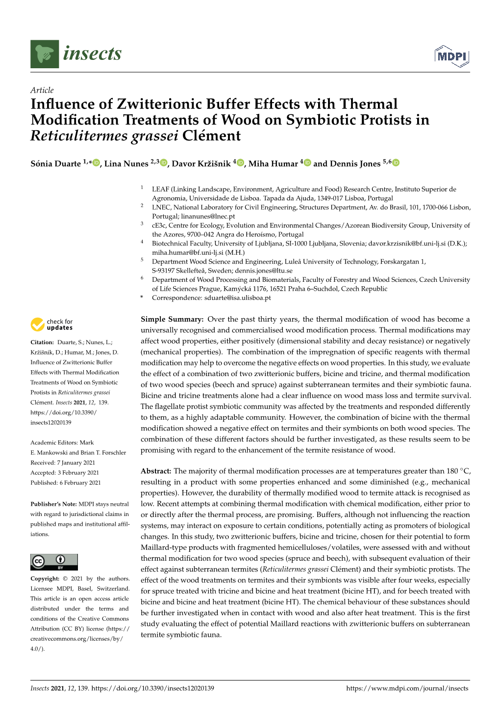 Influence of Zwitterionic Buffer Effects with Thermal Modification