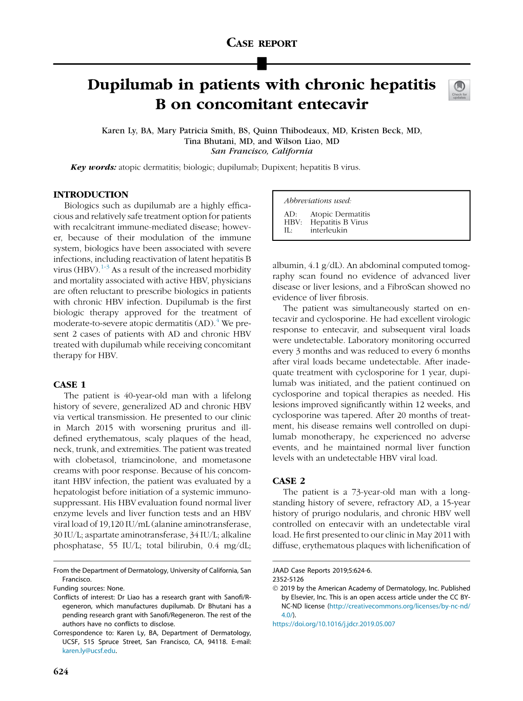 Dupilumab in Patients with Chronic Hepatitis B on Concomitant Entecavir