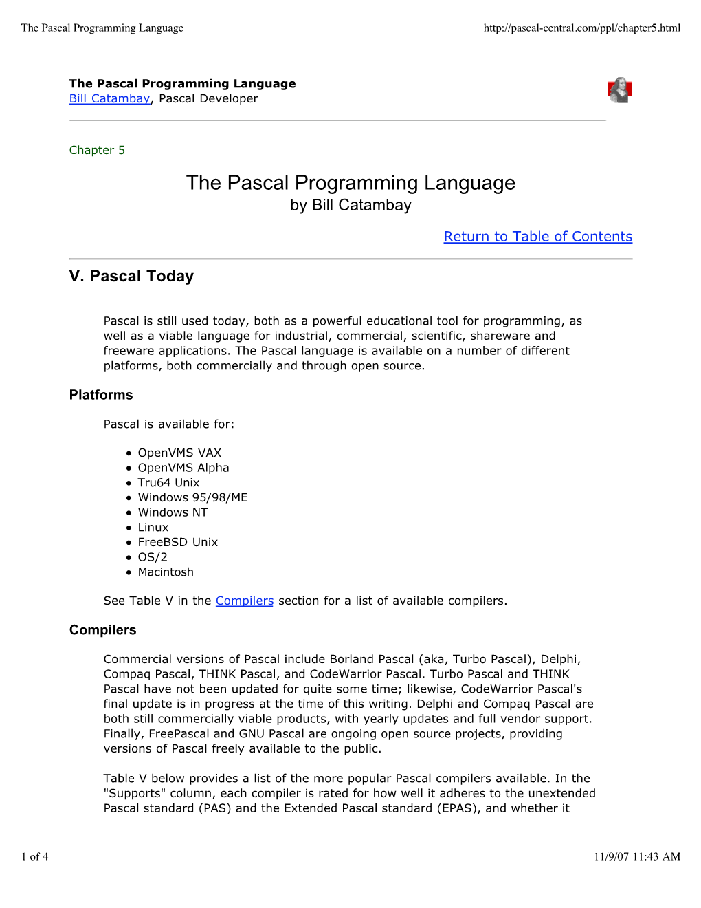 The Pascal Programming Language