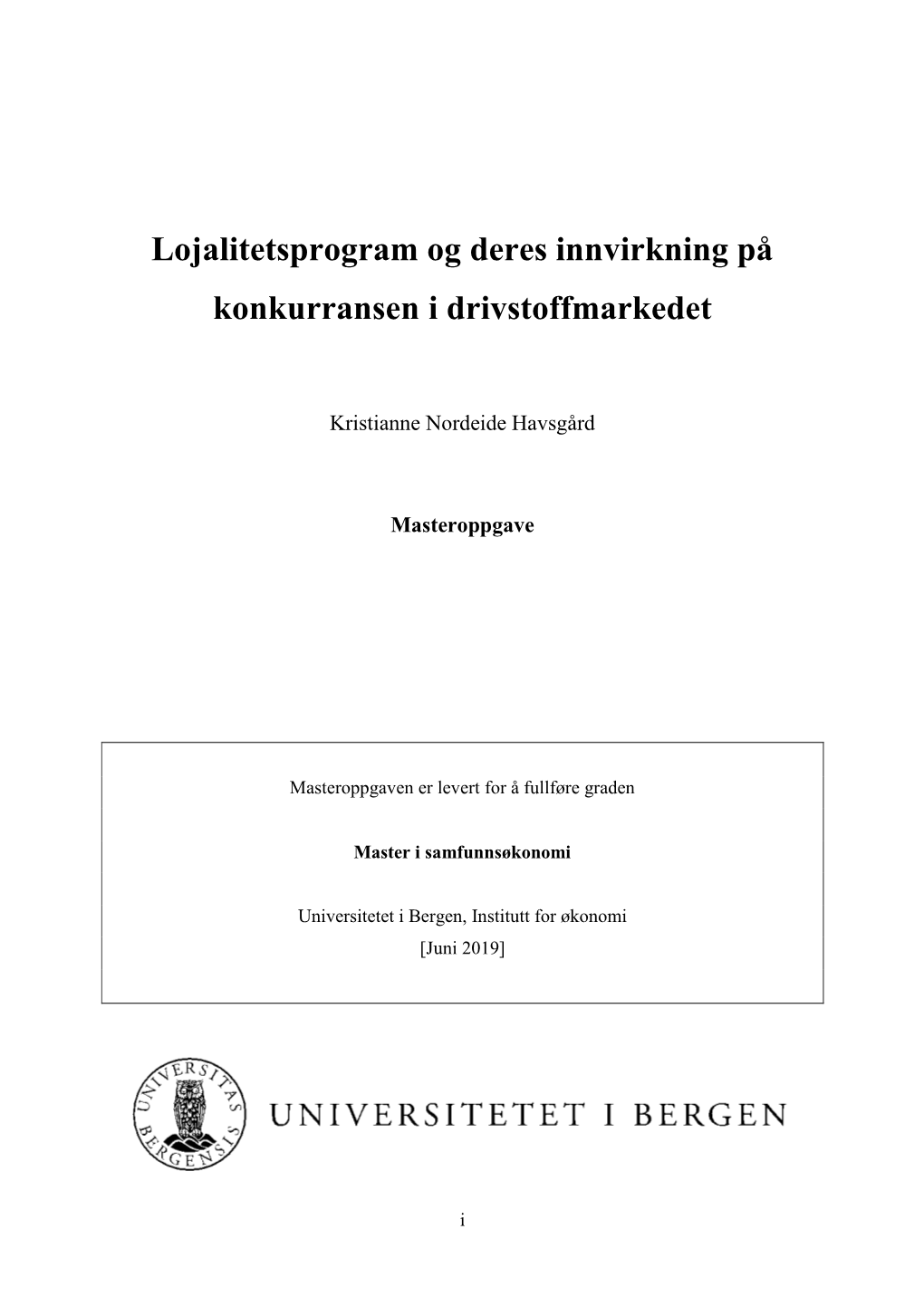 Lojalitetsprogram Og Deres Innvirkning På Konkurransen I Drivstoffmarkedet