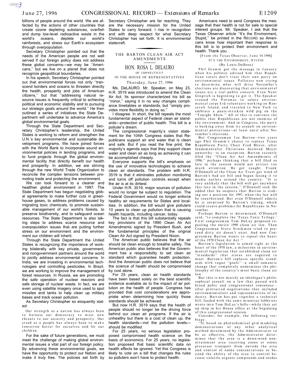 CONGRESSIONAL RECORD — Extensions of Remarks E1209 Billions of People Around the World