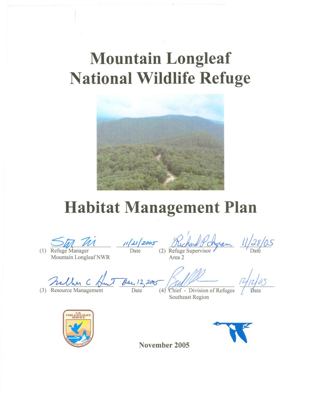 Mountain Longleaf National Wildlife Refuge Habitat Management Plan
