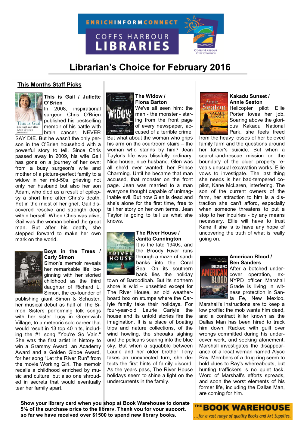 Librarians Choice Feb 2016