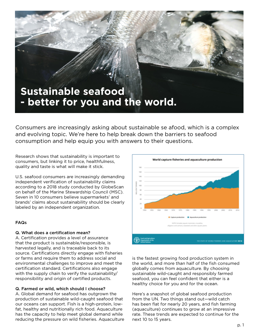 Sustainable Seafood - Better for You and the World