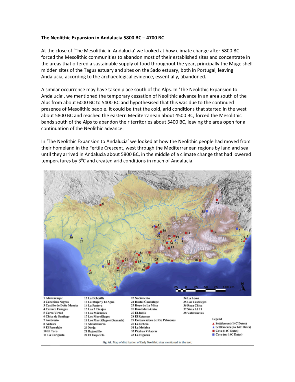 The Neolithic Expansion in Andalucia 5800 BC – 4700 BC
