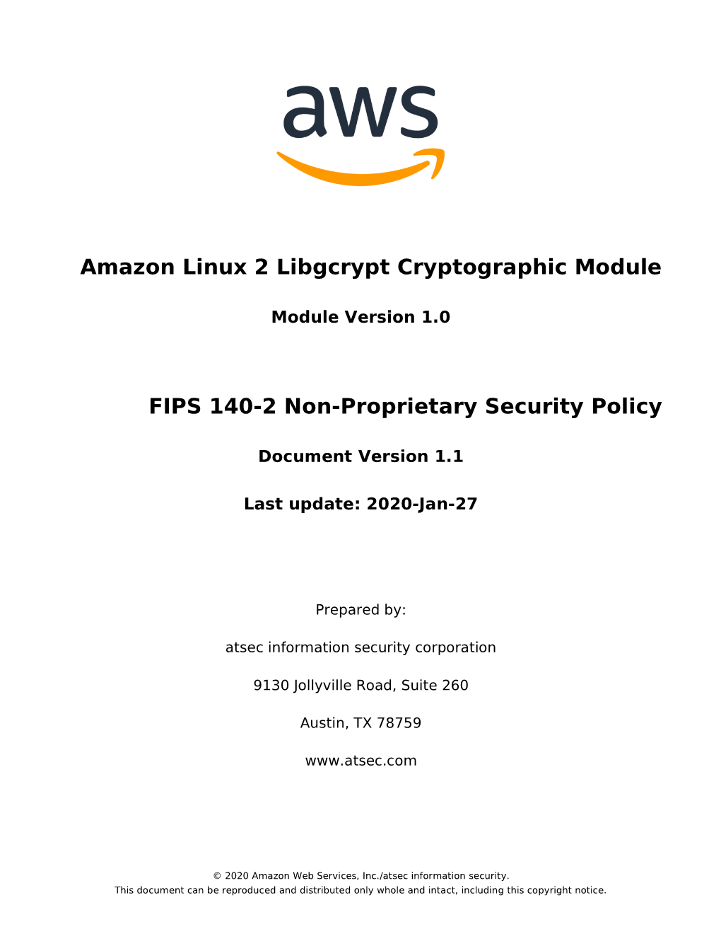 FIPS 140-2 Non-Proprietary Security Policy