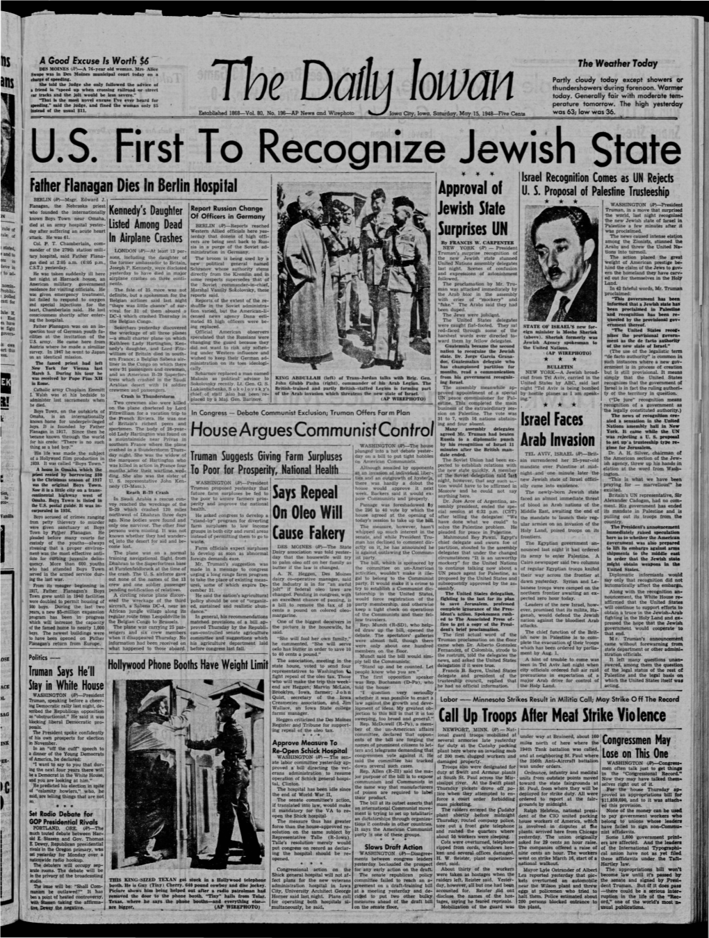 Daily Iowan (Iowa City, Iowa), 1948-05-15