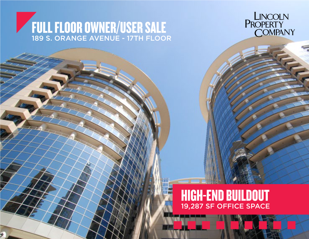 Full Floor Owner/User Sale High-End Buildout