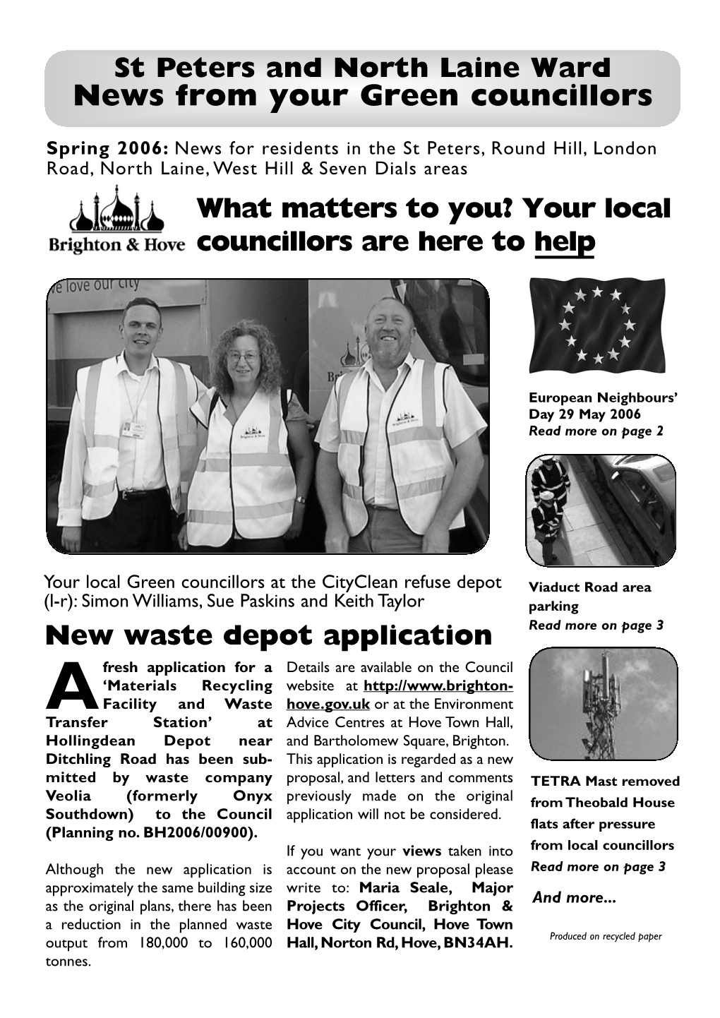 News from Your Green Councillors