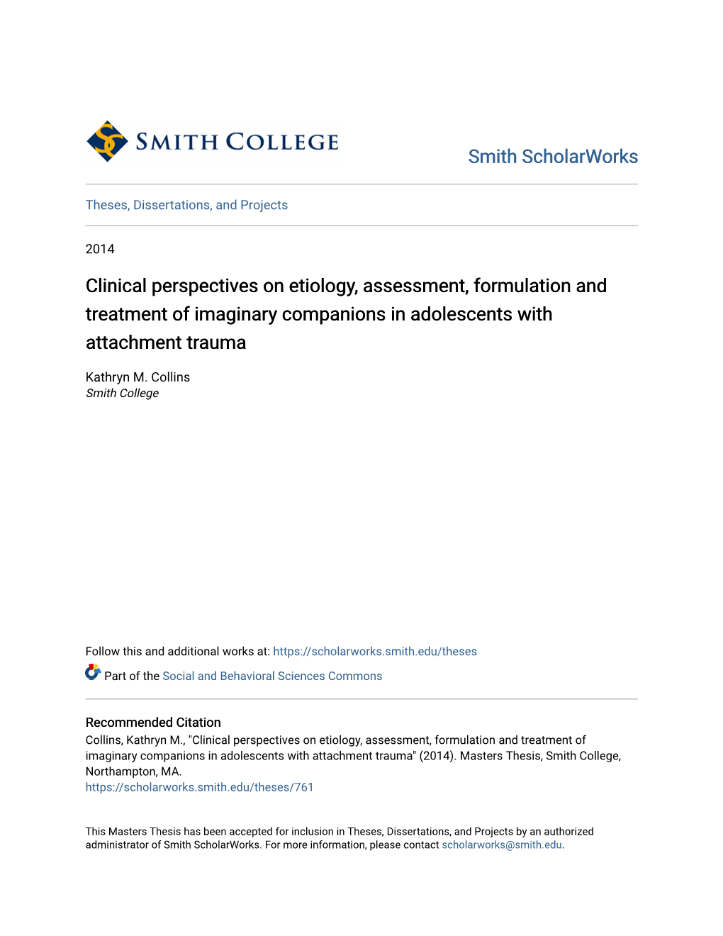 Clinical Perspectives on Etiology, Assessment, Formulation and Treatment of Imaginary Companions in Adolescents with Attachment Trauma