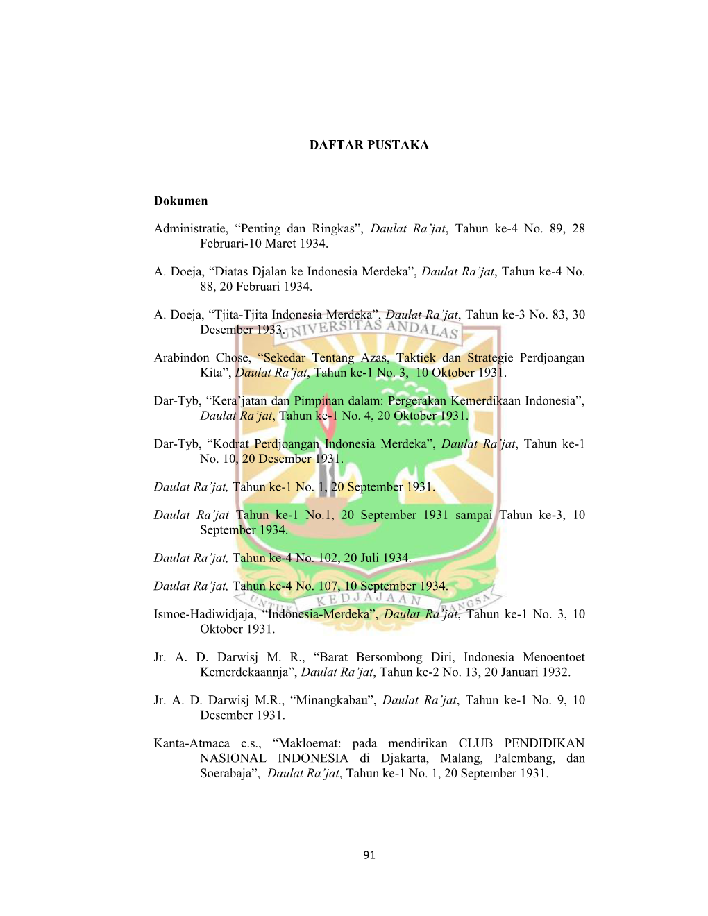 Daulat Ra'jat, Tahun Ke-4 No. 89, 28 Februari-10 Maret 1934