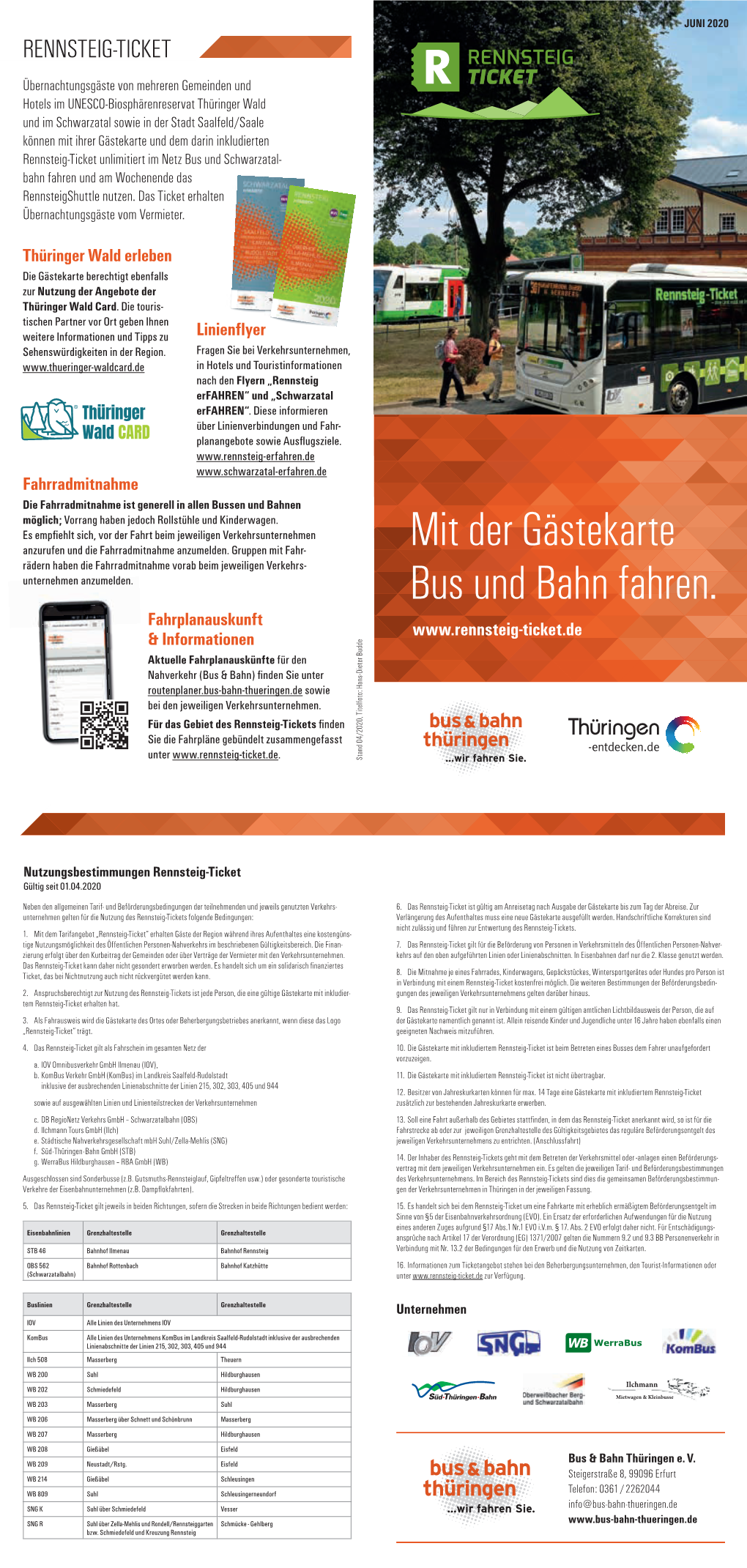 Flyer Zum Rennsteig-Ticket