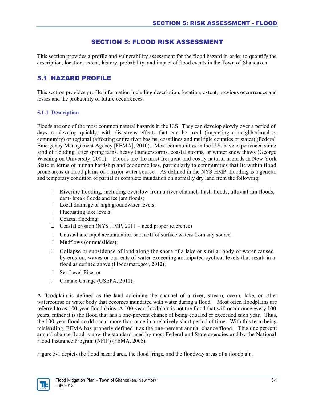 Section 5: Risk Assessment - Flood