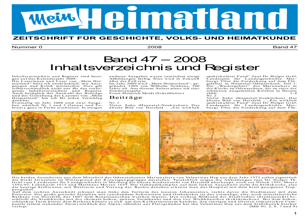 2008 Inhaltsverzeichnis Und Register