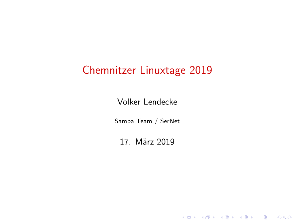 Chemnitzer Linuxtage 2019