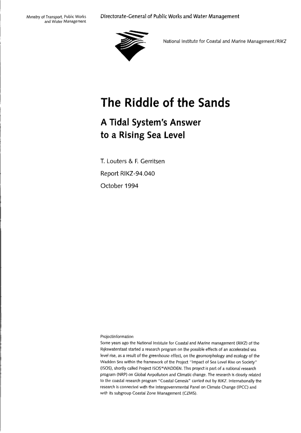 The Riddle of the Sands