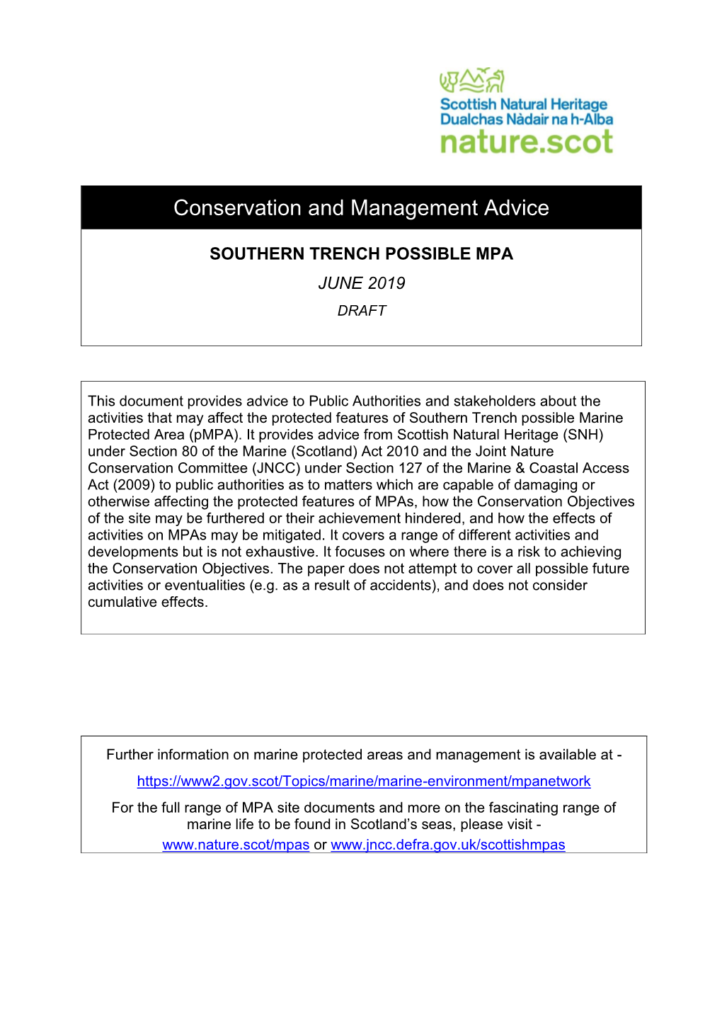 Southern Trench Possible Mpa June 2019 Draft