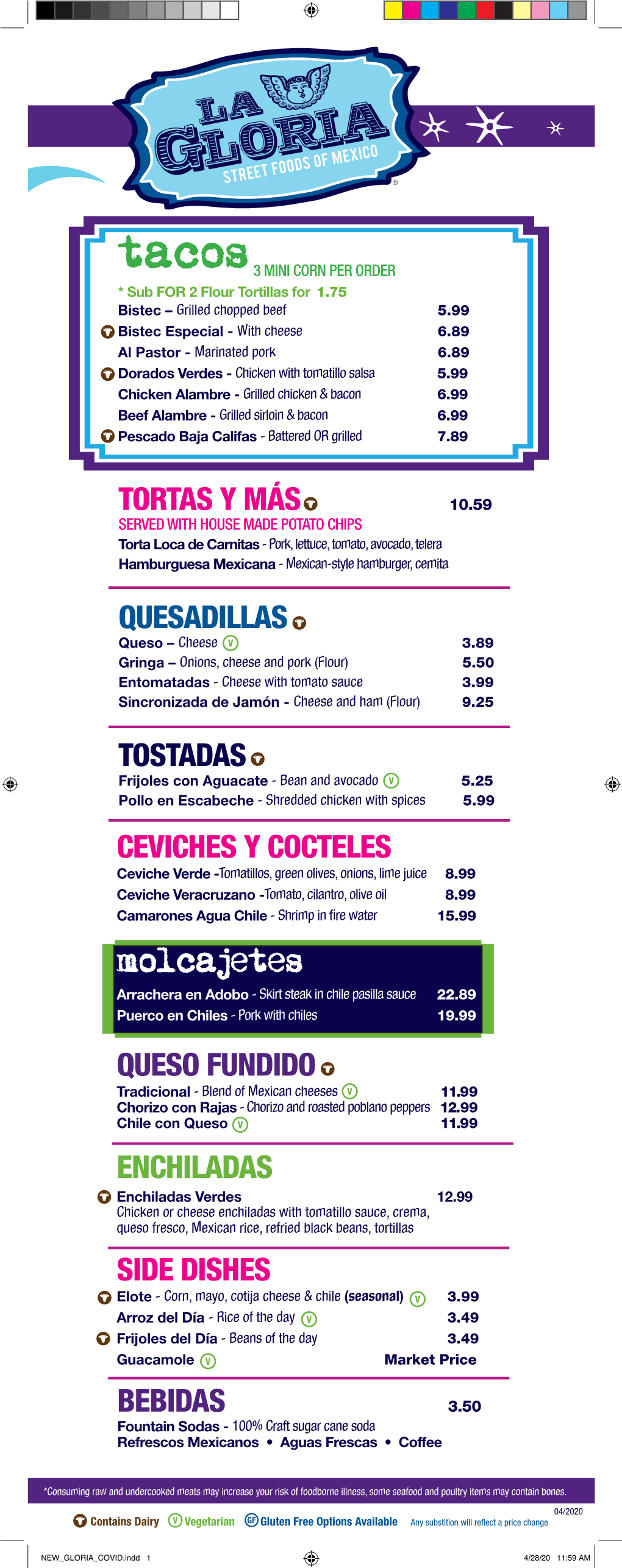 Bebidas Tortas Y Más Quesadillas Tostadas