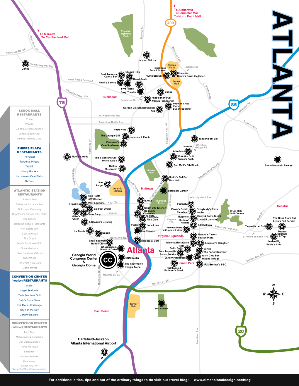 ATLANTA to Alpharetta ATLANTA to Perimeter Mall to North Point Mall 400