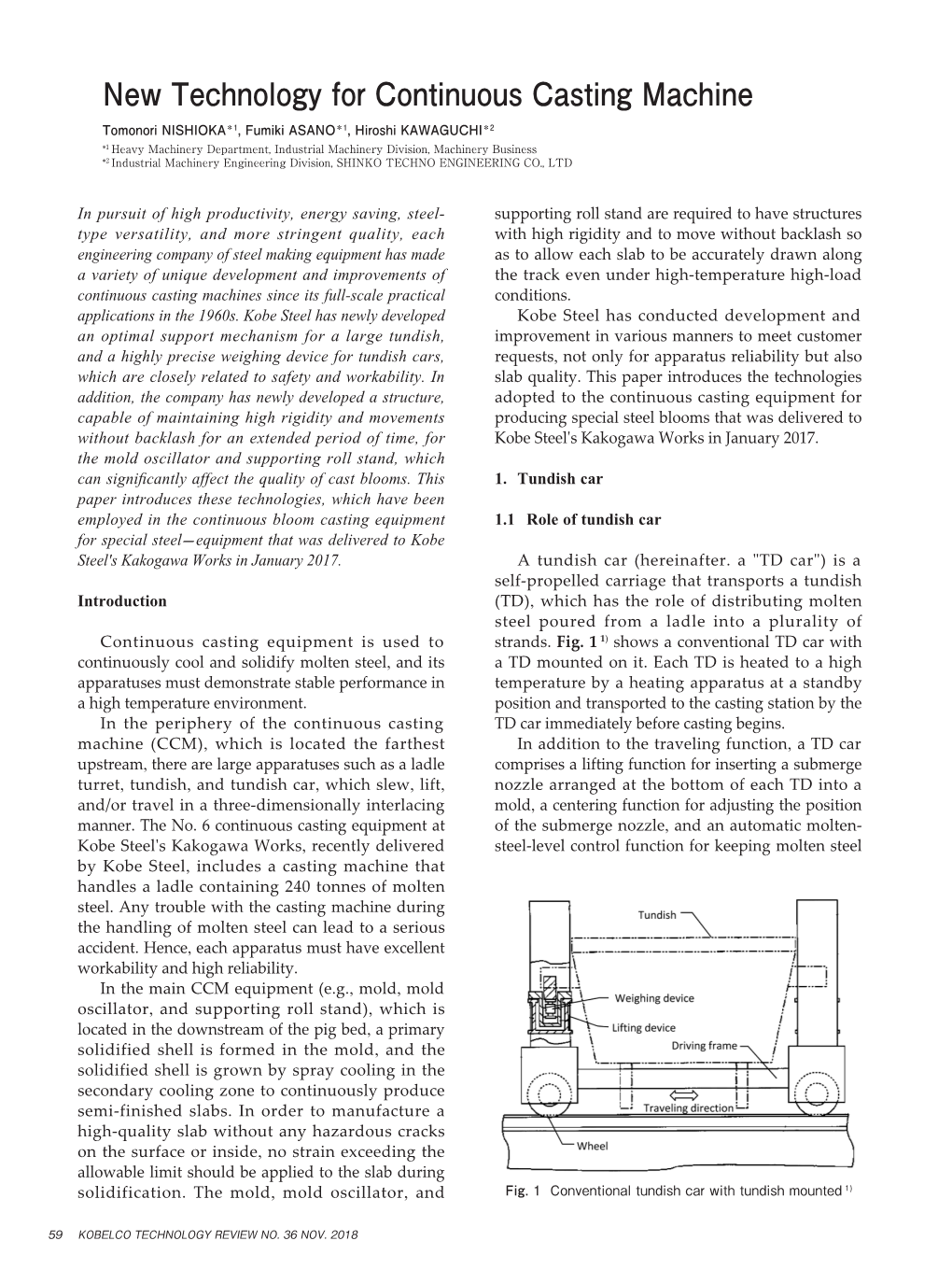 New Technology for Continuous Casting Machine