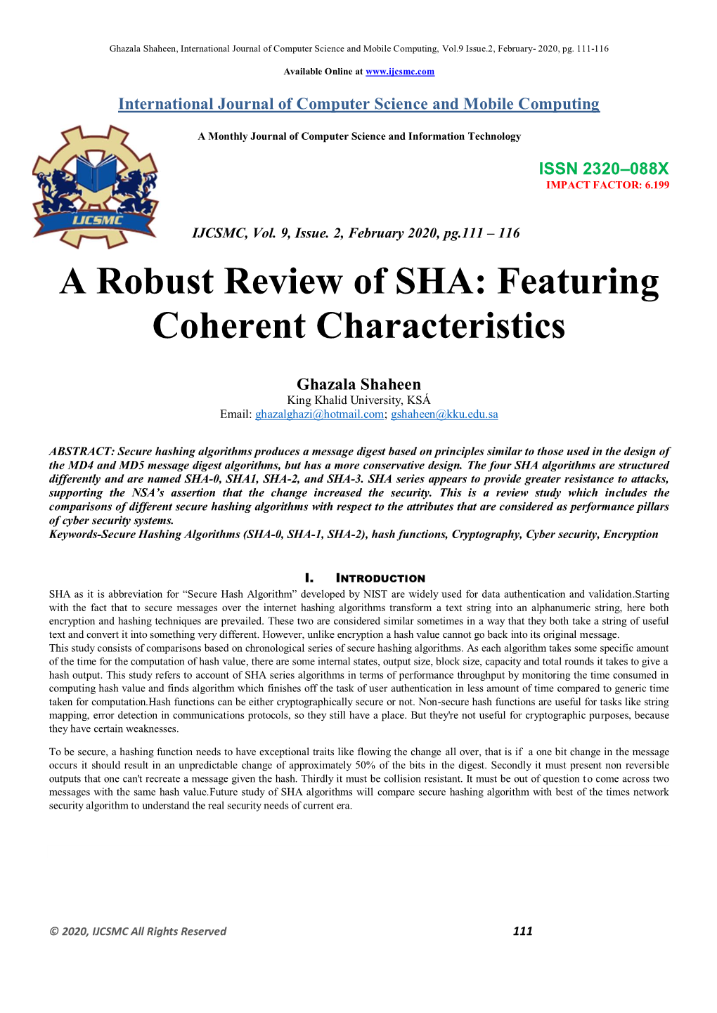 A Robust Review of SHA: Featuring Coherent Characteristics