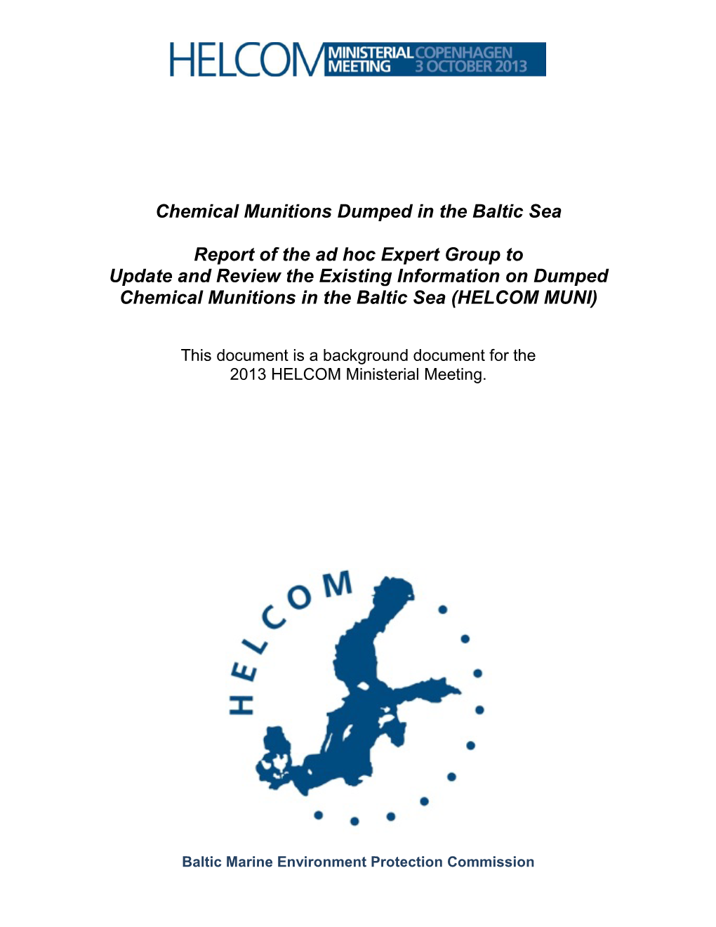 Chemical Munitions Dumped in the Baltic Sea