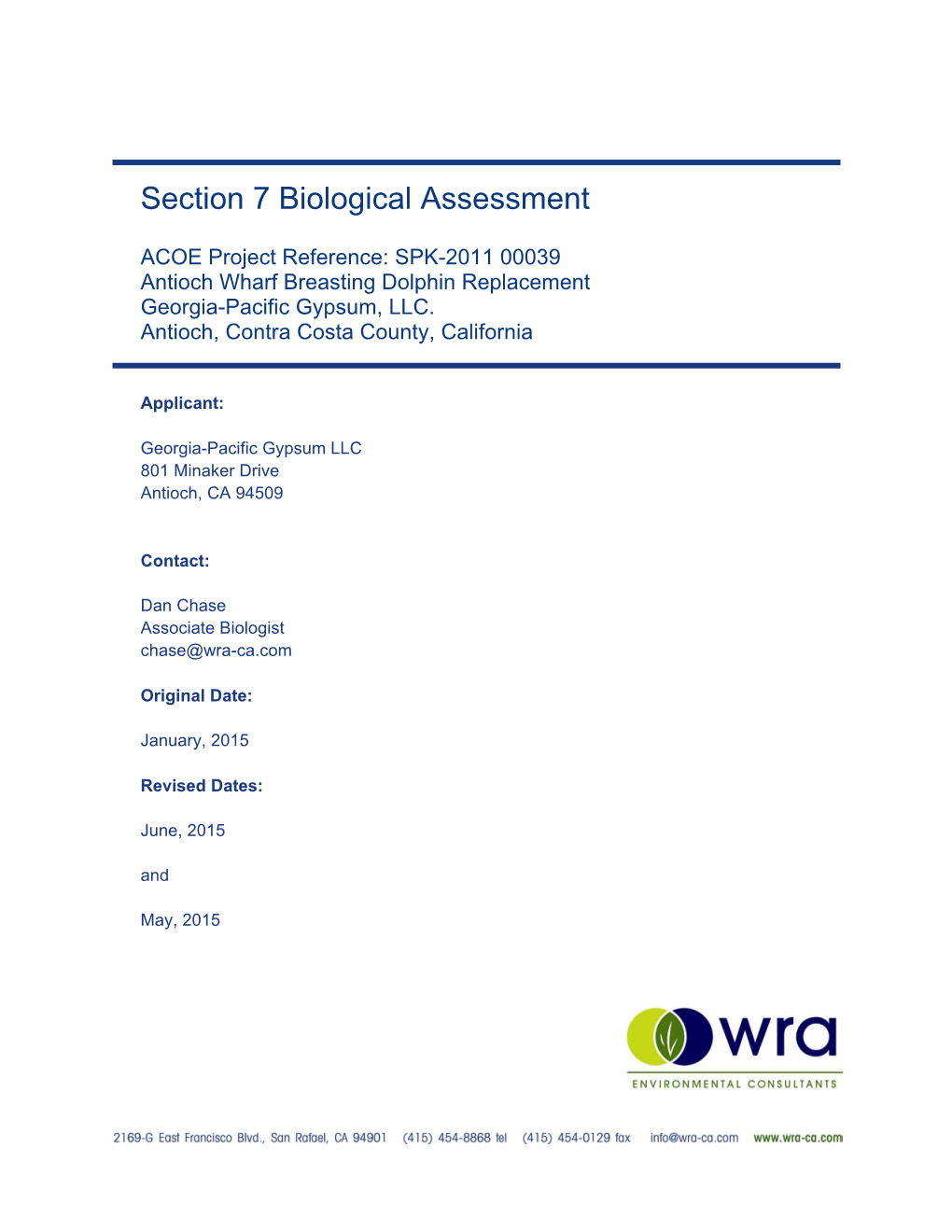 Biological Assessment