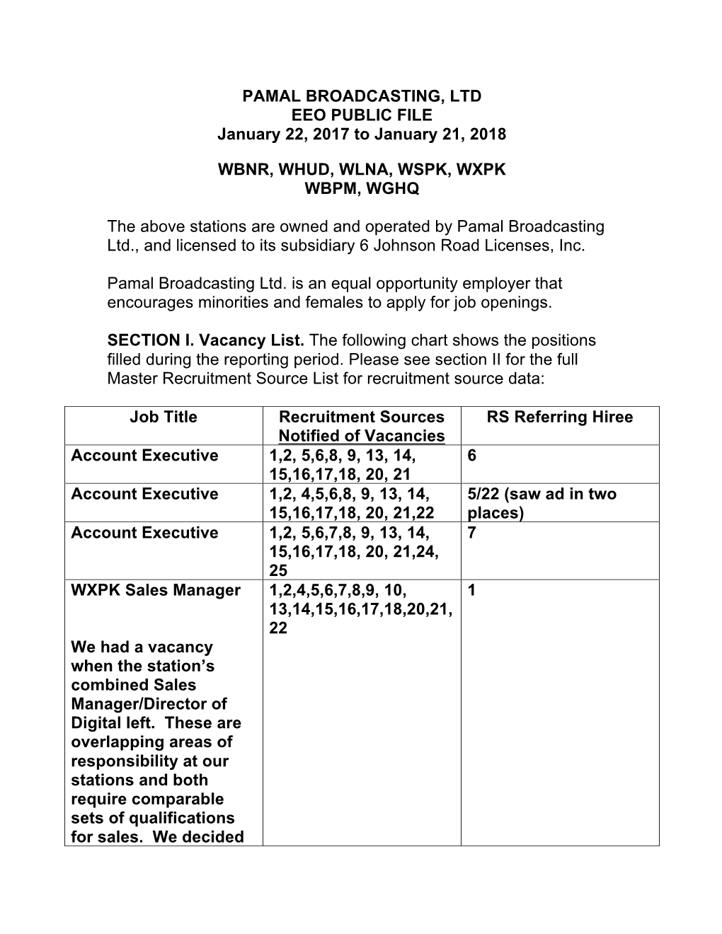 EEO Public File 2017-2018