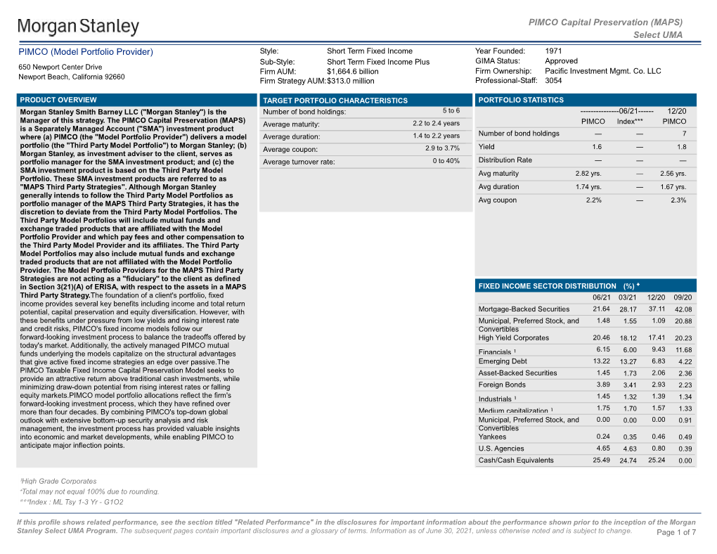 PIMCO Capital Preservation