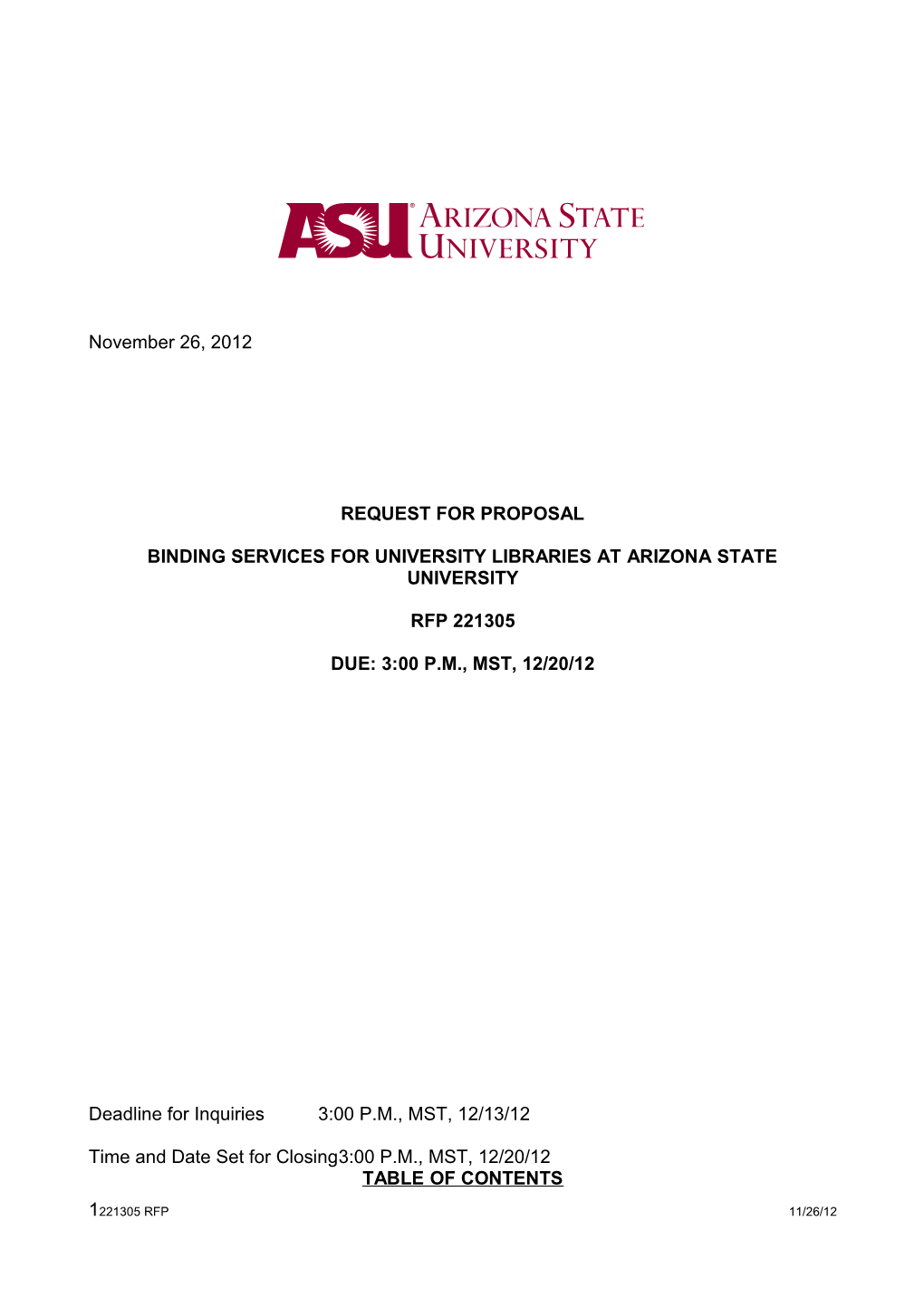 Binding Services for University Libraries at Arizona State University