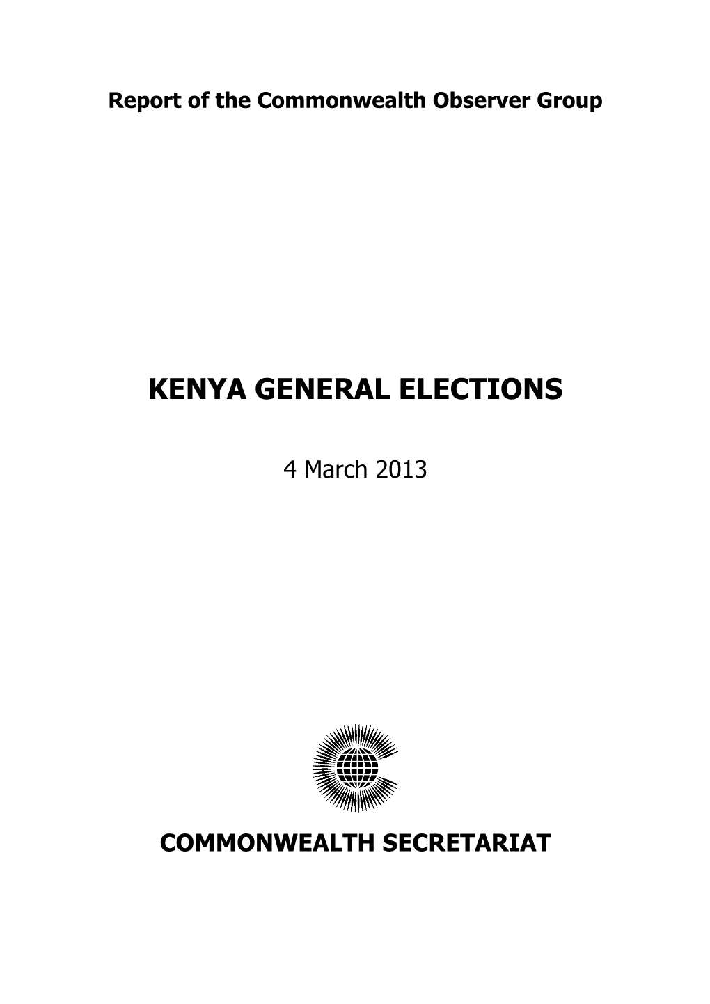 Kenya General Elections
