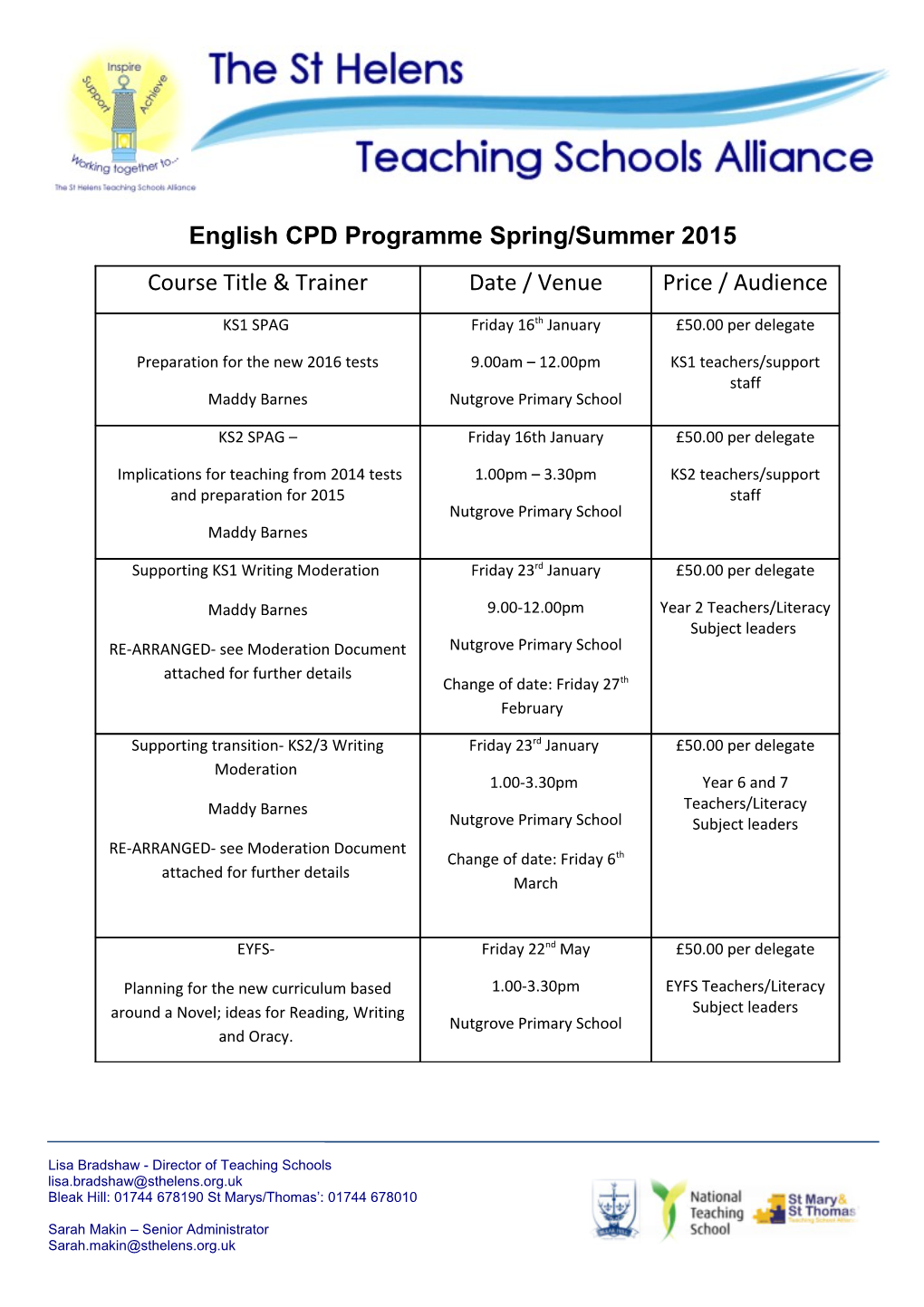 Teachers CPD Programme