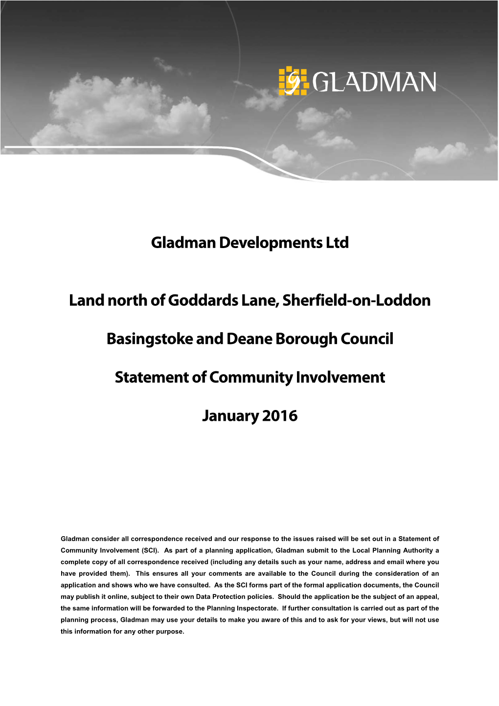 Gladman Developments Ltd Land North of Goddards Lane, Sherfield