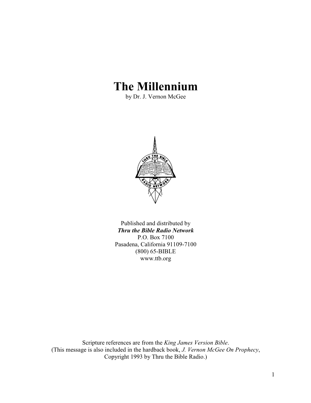 The Millennium by Dr