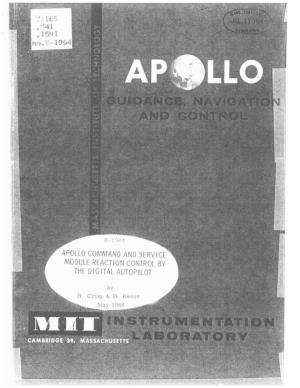 Apollo Command and Service Module Reaction Control by the Digital Autopilot