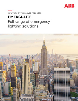 — EMERGI-LITE Full Range of Emergency Lighting Solutions