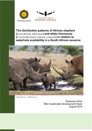 The Distribution Patterns of African Elephant (Loxodonta Africana) And